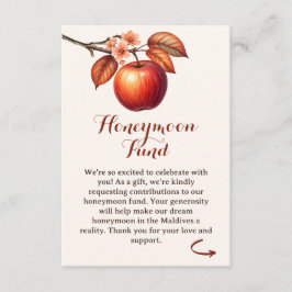 Apple Fall Brautparty Honeymoon Fund Begleitkarte