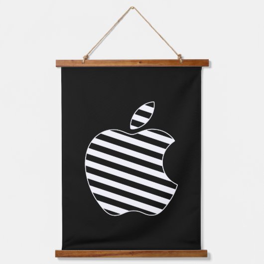 Apple-Fan-Art-Logo Wandteppich Mit Holzrahmen (Vorderseite)