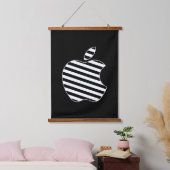 Apple-Fan-Art-Logo Wandteppich Mit Holzrahmen (Schlafzimmer)