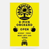 Apple Farm U- Pick-Werbeaktion Acrylschild (Vorderseite)