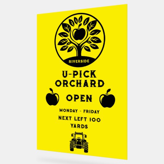 Apple Farm U- Pick-Werbeaktion Acrylschild (Winkel)