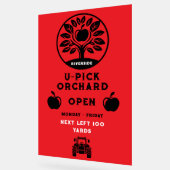Apple Farm U- Pick-Werbeaktion Acrylschild (Winkel)