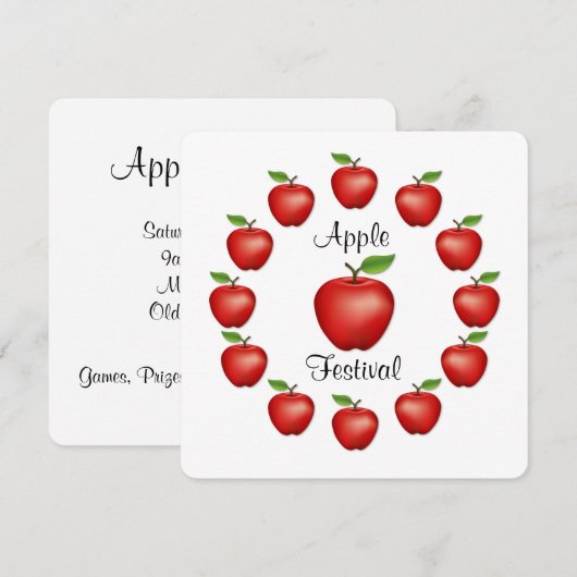Apple Festival Einladung (Vorne/Hinten)