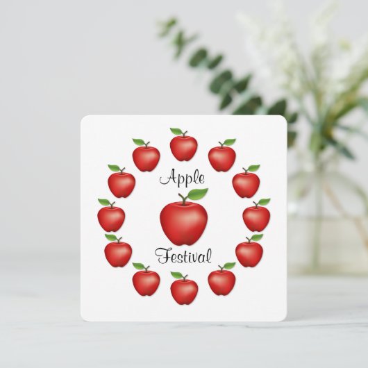 Apple Festival Einladung (Stehend Vorderseite)