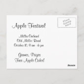 Apple Festival Postcard Postkarte (Rückseite)