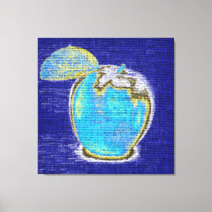 Apple Fine Art auf Burlap Linen Jute #3 Leinwanddruck
