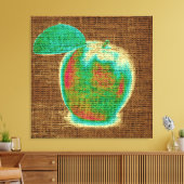 Apple Fine Art auf Burlap Linen Jute #4 Leinwanddruck (Insitu (Wohnzimmer))