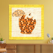 Apple Fine Art auf Burlap Linen Jute Leinwanddruck (Insitu (Wohnzimmer))