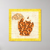 Apple Fine Art auf Burlap Linen Jute Leinwanddruck (Vorderseite)