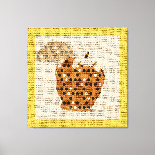 Apple Fine Art auf Burlap Linen Jute Leinwanddruck (Vorderseite)