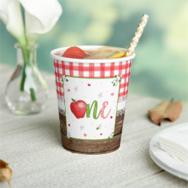Apple First Birthday Party Cup Pappbecher