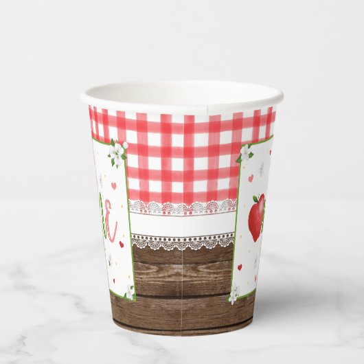 Apple First Birthday Party Cup Pappbecher (Rechts)