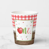Apple First Birthday Party Cup Pappbecher (Vorderseite)