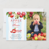 Apple First Birthday Party Einladung (Vorderseite)