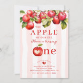 Apple First Birthday Party Einladung (Vorderseite)