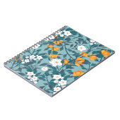 Apple Floral: Blühendes Mustermotiv. Notizblock (Linke Seite)