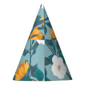 Apple Floral: Blühendes Mustermotiv. Partyhütchen (Rückseite)