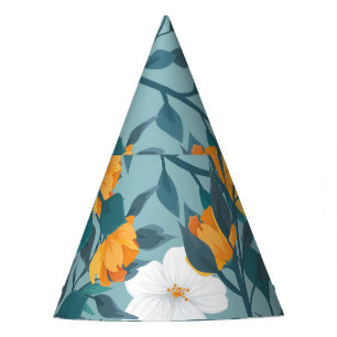 Apple Floral: Blühendes Mustermotiv. Partyhütchen