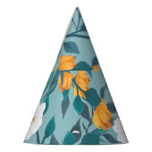Apple Floral: Blühendes Mustermotiv. Partyhütchen (Links)