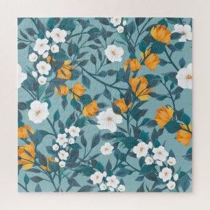 Apple Floral: Blühendes Mustermotiv. Puzzle