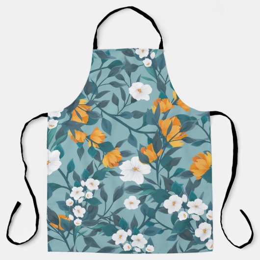 Apple Floral: Blühendes Mustermotiv. Schürze (Vorderseite)