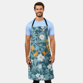 Apple Floral: Blühendes Mustermotiv. Schürze (Getragen)
