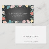 Apple Floral Garden Black Chalkboard Lehrer Visitenkarte (Vorne/Hinten)