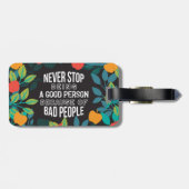 Apple floral Muster und sie sagten, ich ändere Ver Gepäckanhänger (Rückseite horizontal)