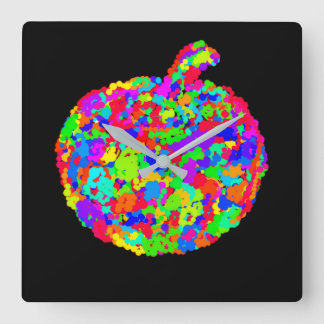 Apple Floral Quadratische Wanduhr