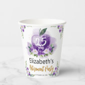 Apple Floral Teacher Retirement Party Pappbecher (Vorderseite)