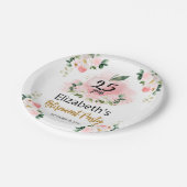 Apple Floral Teacher Retirement Party Pappteller (Schrägansicht)