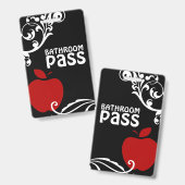 Apple Flouris Klassenzimmer Bad Pass für Lehrer Ausweis (Vorder- & Rückseite)
