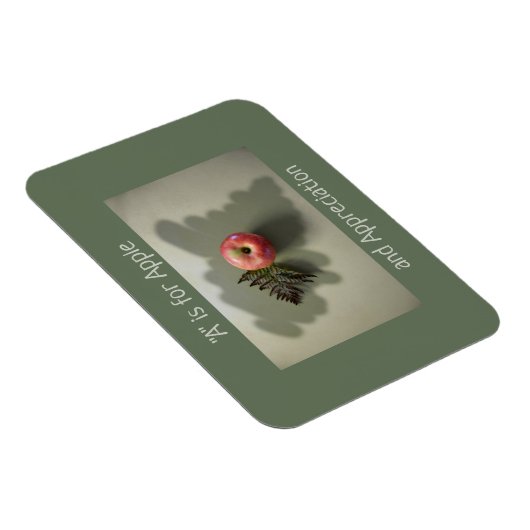 Apple for Teacher Appentiation Customizable Green Magnet (Rechte Seite)
