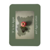 Apple for Teacher Appentiation Customizable Green Magnet (Vertikal)