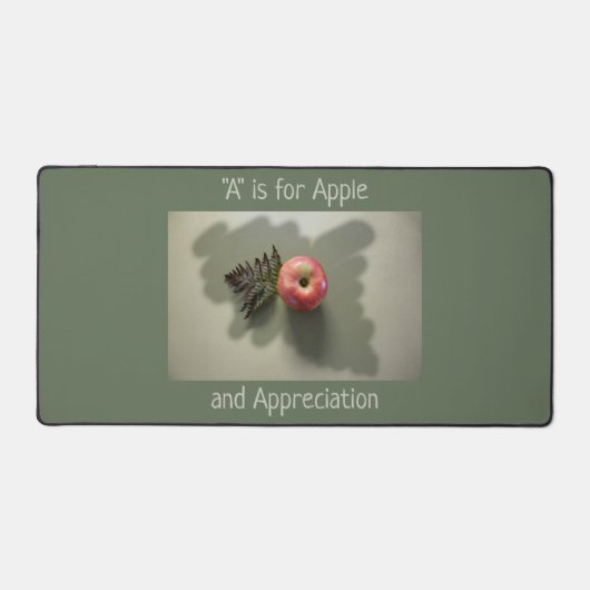 Apple for Teacher Apprecision Fotografy Green Schreibtischunterlage (Vorderseite)