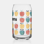 Apple for Teacher Individuelle Name Apple Muster Dosenglas (Rückseite)