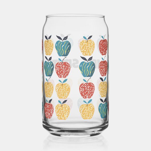 Apple for Teacher Individuelle Name Apple Muster Dosenglas (Rechts)