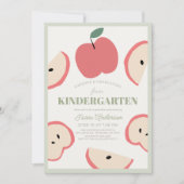Apple Foto Green Boy Kindergarten Abschluss Einladung (Vorderseite)
