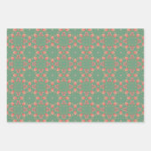 Apple Fruit Abstraktes Vintages geometrisches Must Geschenkpapier Set (Vorderseite 3)