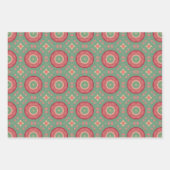 Apple Fruit Abstraktes Vintages geometrisches Must Geschenkpapier Set (Vorderseite 2)