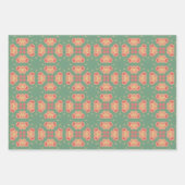 Apple Fruit Abstraktes Vintages geometrisches Must Geschenkpapier Set (Vorderseite 3)