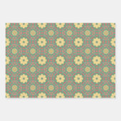 Apple Fruit Abstraktes Vintages geometrisches Must Geschenkpapier Set (Vorderseite 2)