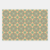 Apple Fruit Abstraktes Vintages geometrisches Must Geschenkpapier Set (Vorderseite 3)