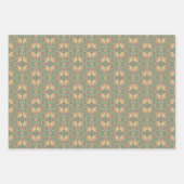 Apple Fruit Abstraktes Vintages geometrisches Must Geschenkpapier Set (Vorderseite 3)