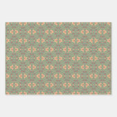 Apple Fruit Abstraktes Vintages geometrisches Must Geschenkpapier Set (Vorderseite)