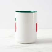 Apple Fruit Apple Zweifarbige Tasse (Mittel)