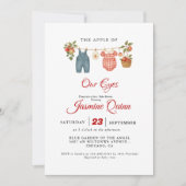 Apple Fruit Fall Babydusche Sprinkle Einladung (Vorderseite)