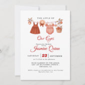 Apple Fruit Fall Babydusche Sprinkle Einladung (Vorderseite)