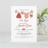 Apple Fruit Fall Babydusche Sprinkle Einladung (Stehend Vorderseite)