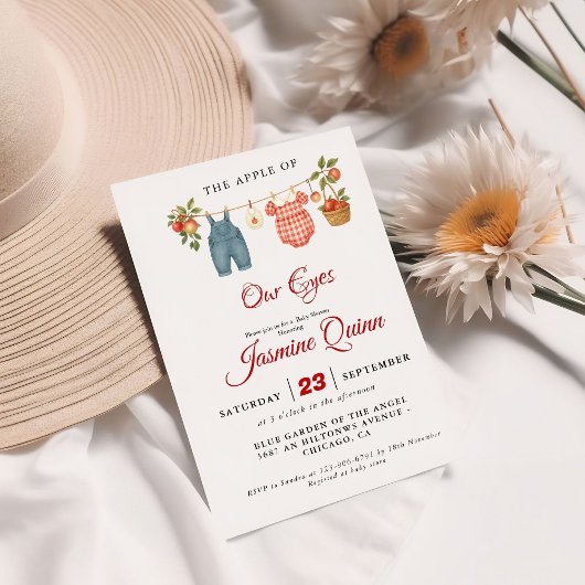 Apple Fruit Fall Babydusche Sprinkle Einladung